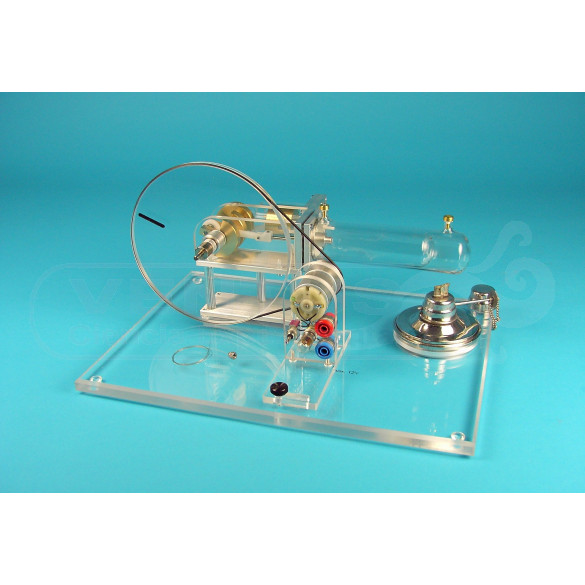 Motor Stirling de vidrio