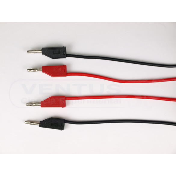 Cable con bananas rojo, 25 cm