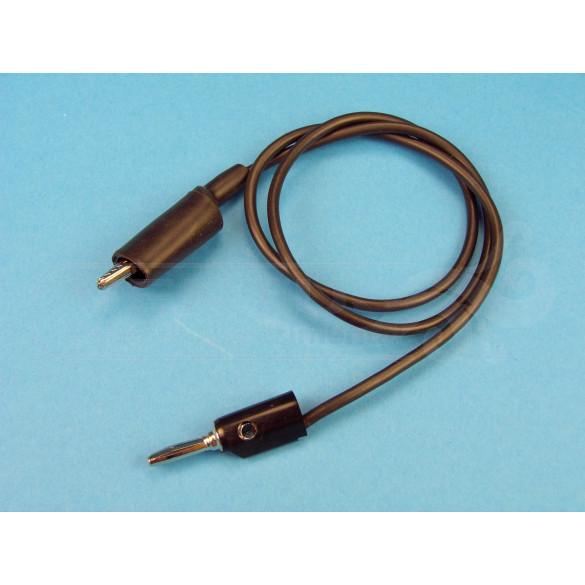 Cable banana 4 mm - pinza negro, 60cm