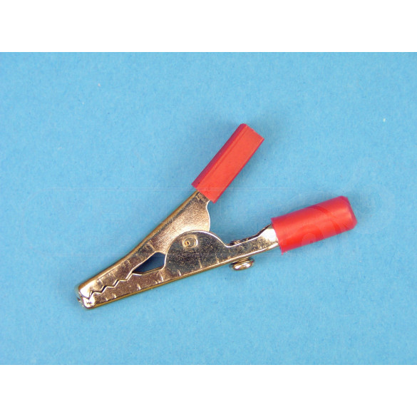 Pinza cocodrilo toma 4 mm roja (10x)