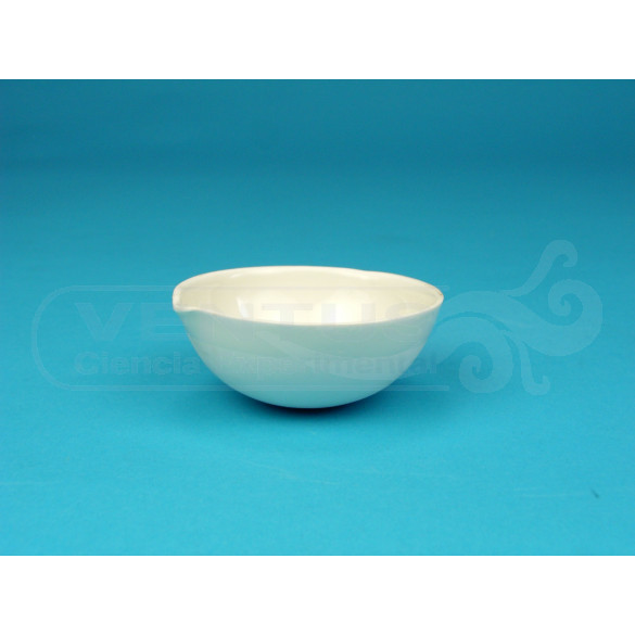 Cápsula porcelana fondo redondo, 110 mm Ø