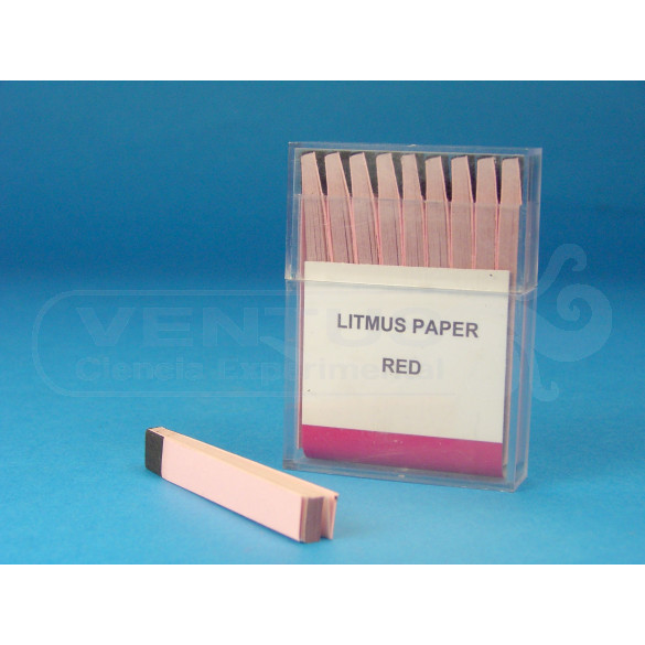 Papel indicador Tornasol rojo, 200 tiras