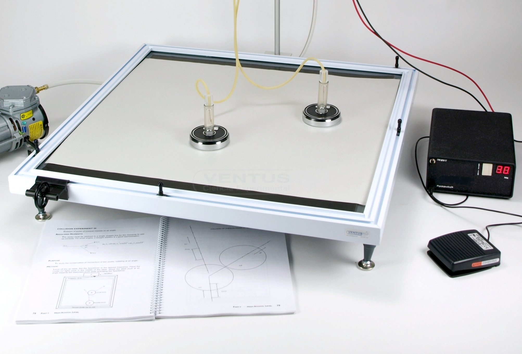Movimiento bidimensional. Mesa neumática
