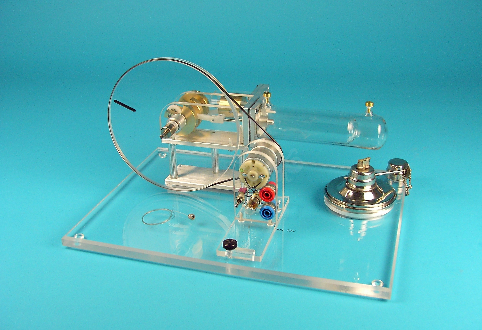 Motor Stirling de vidrio