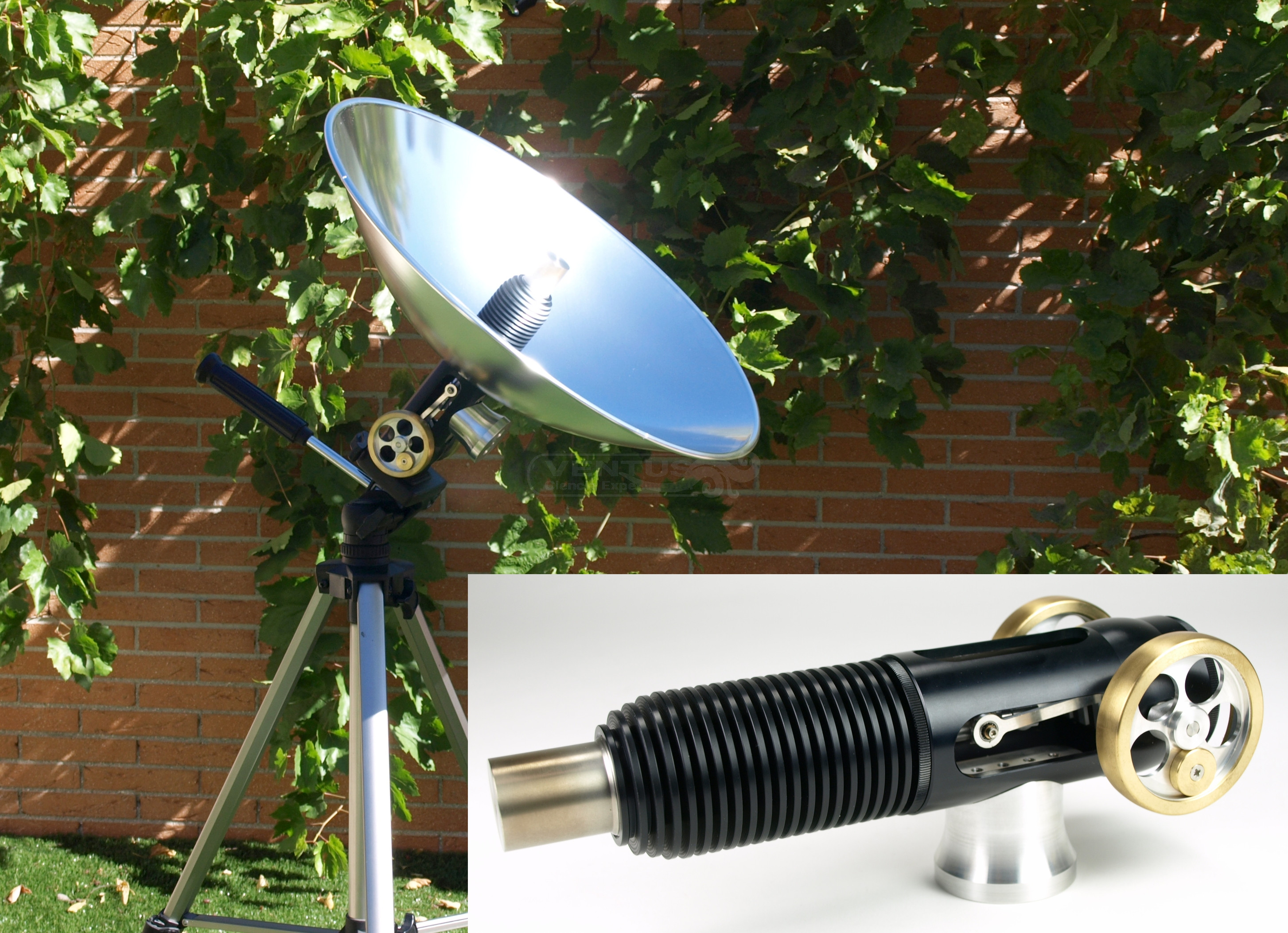 Motor Stirling con parábola solar