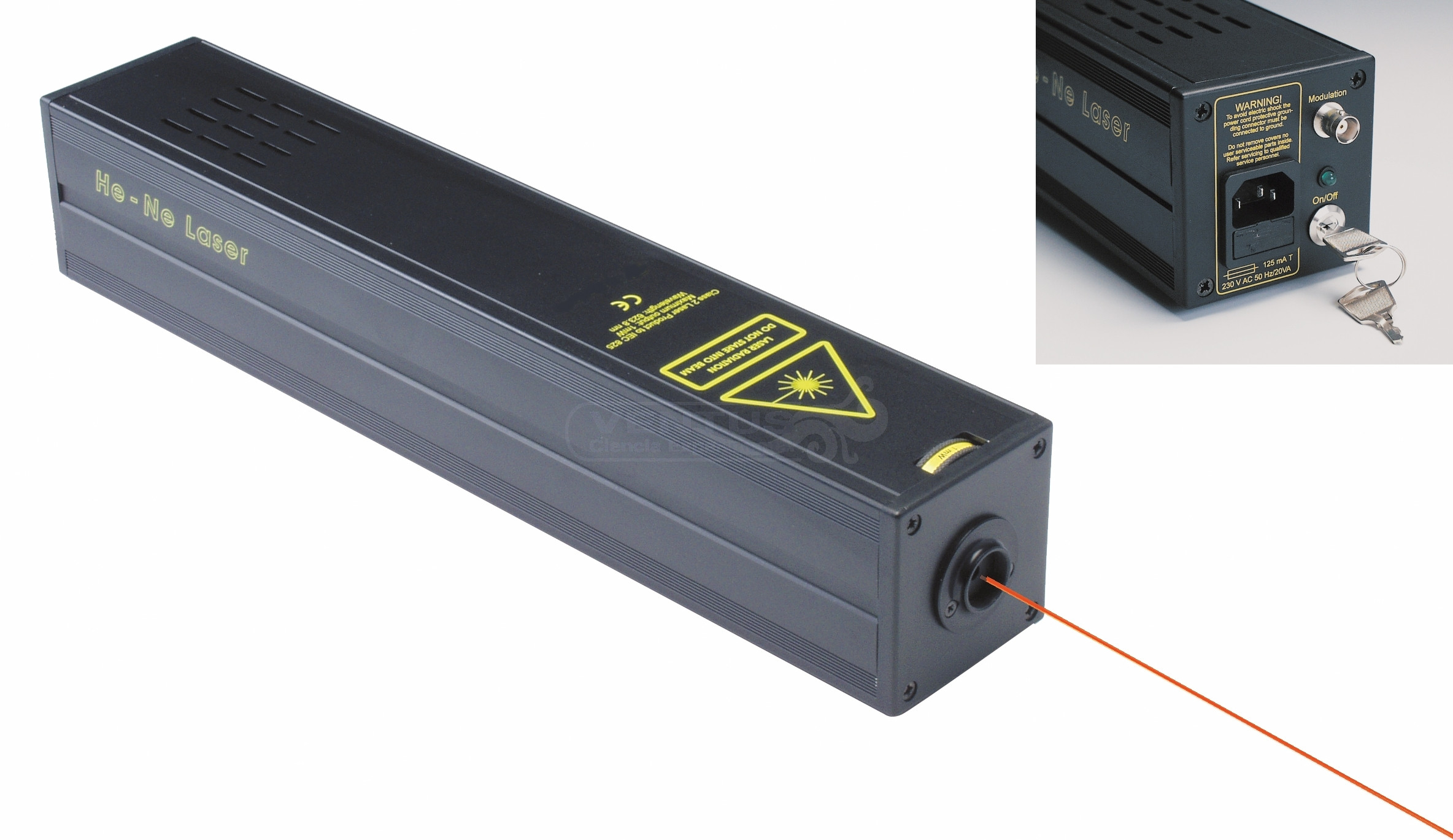 Láser de He-Ne 1mW, modulado