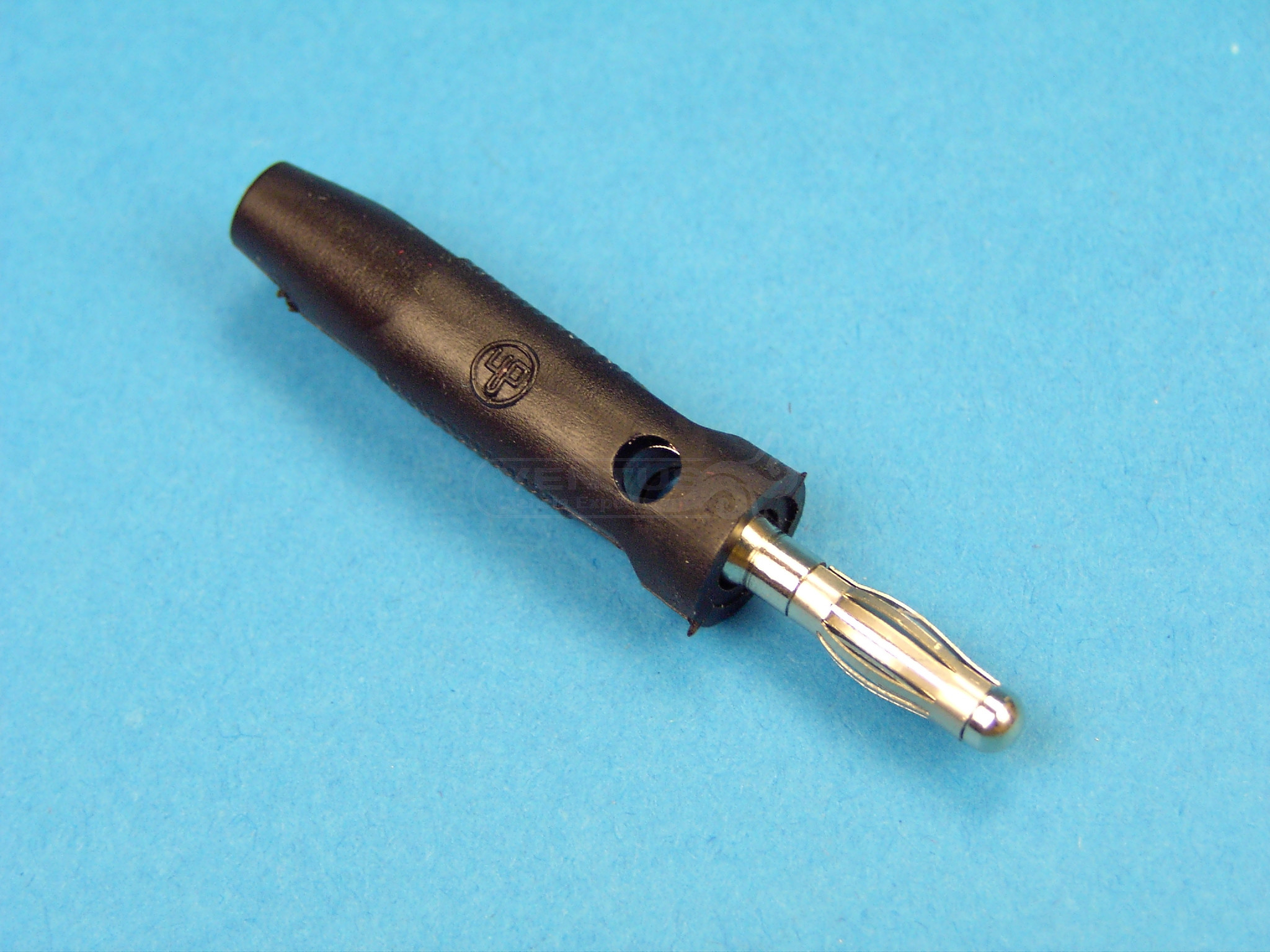 Banana 4 mm negra con toma (10x)