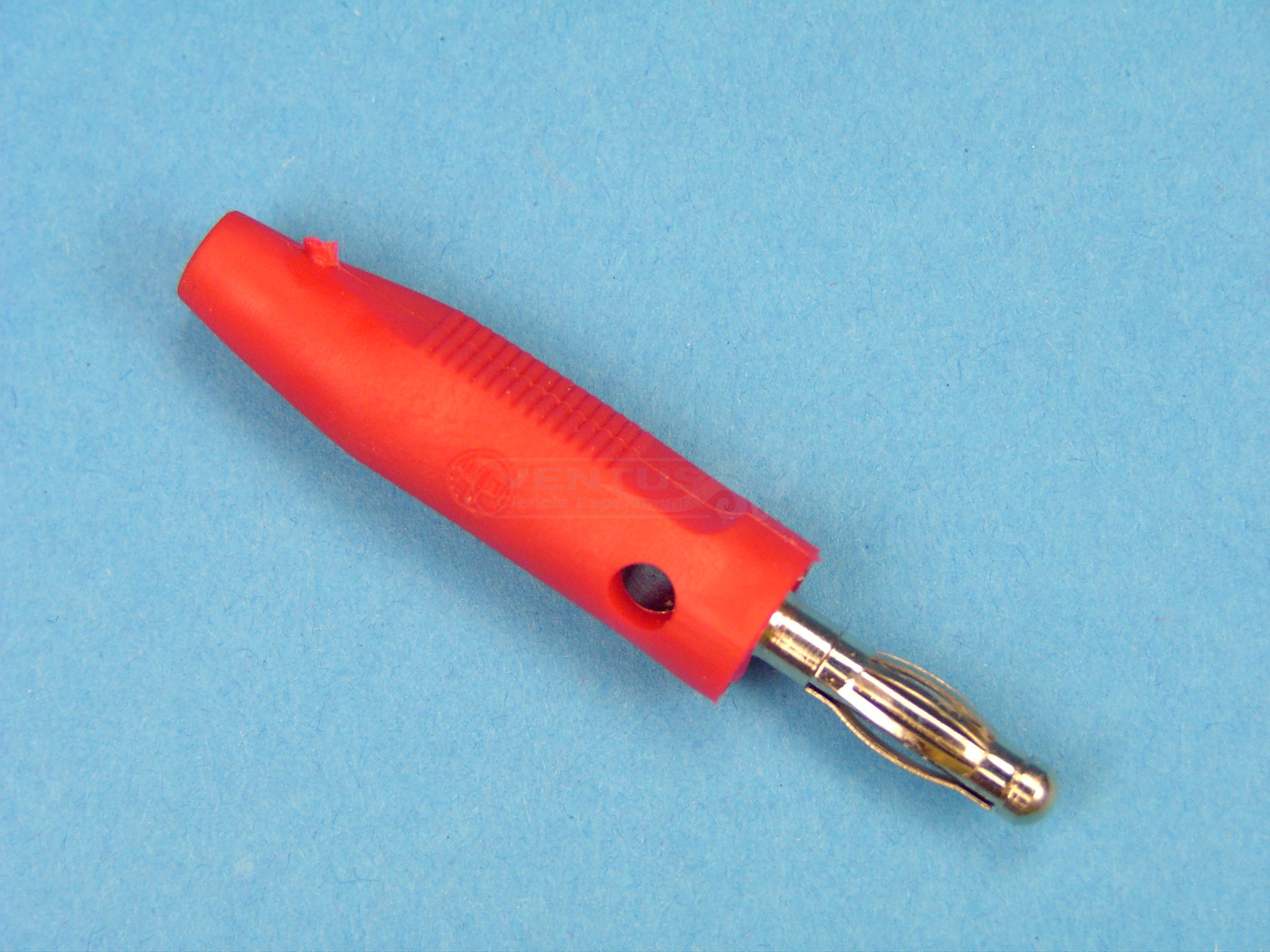 Banana 4 mm roja con toma  (10x)