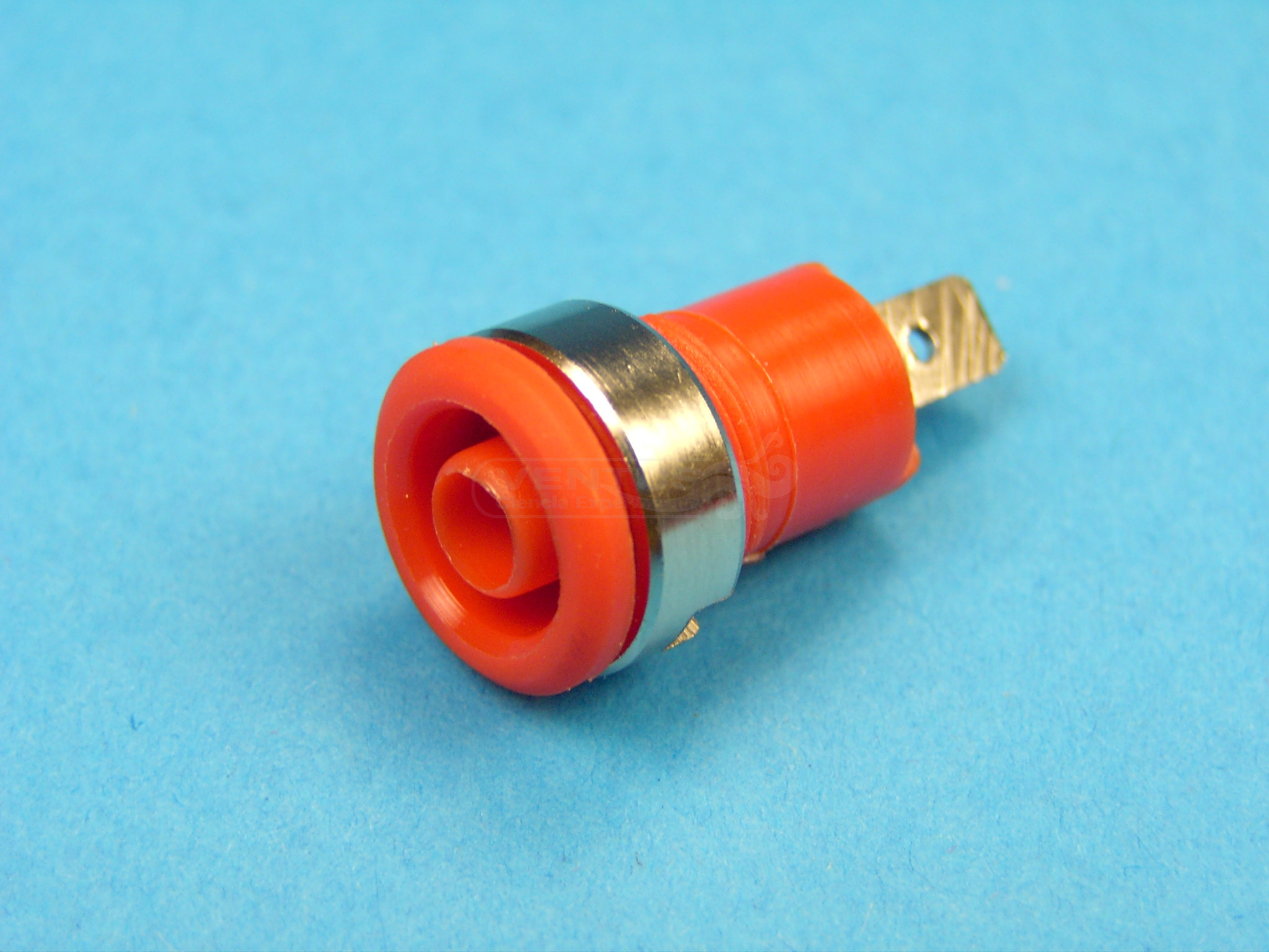 Hembrilla seguridad 4 mm, negra (5x)