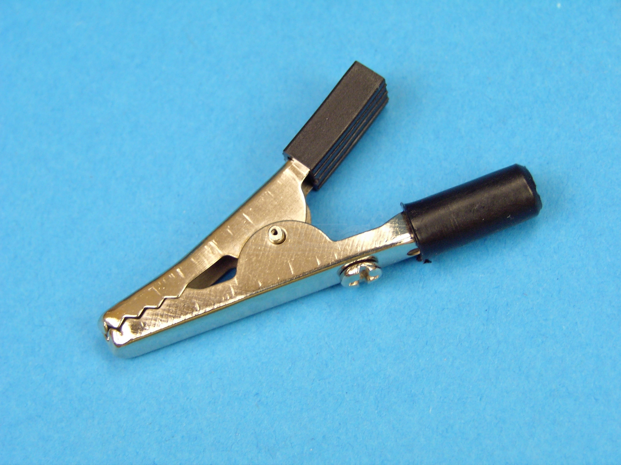 Pinza cocodrilo toma 4 mm negra (10x)