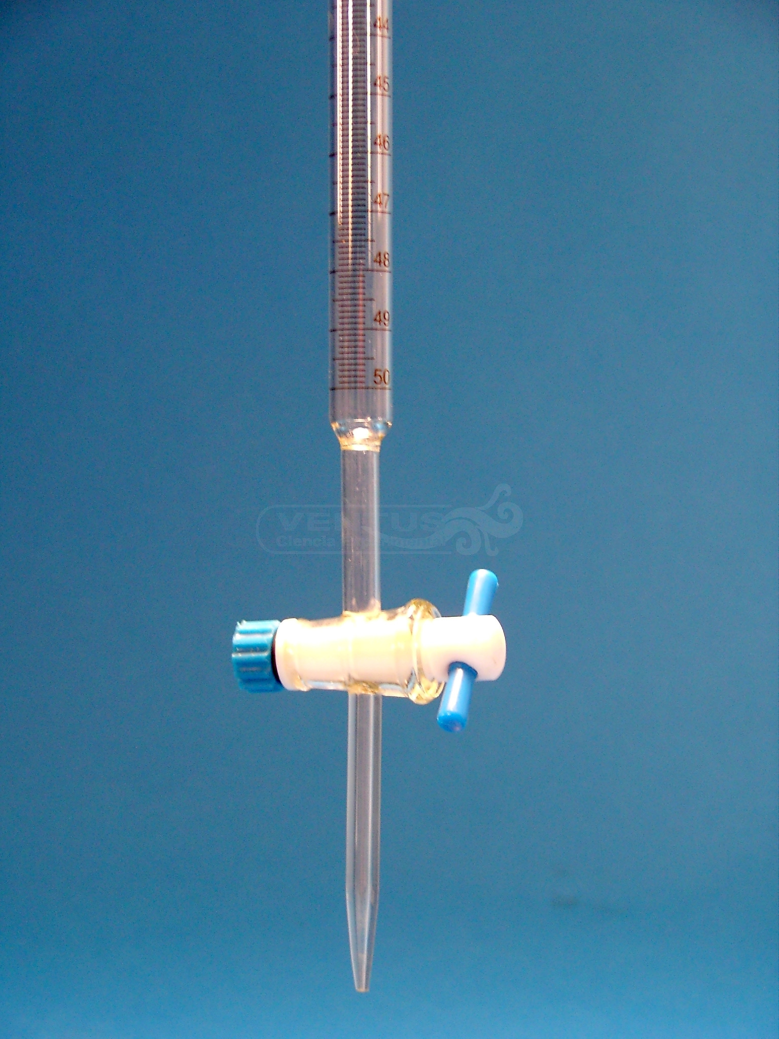 Bureta graduada con llave de teflón, 50 ml