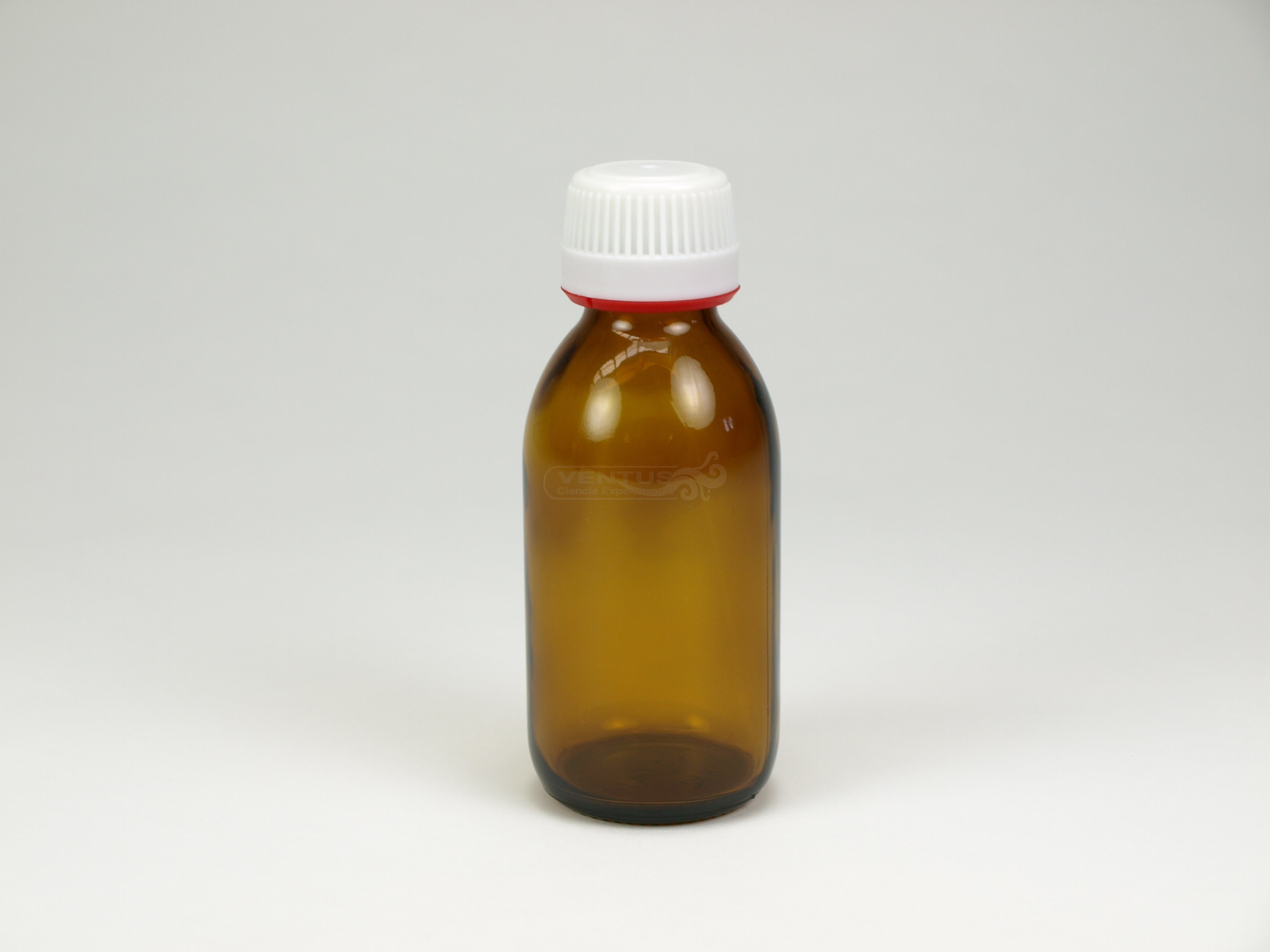 Frasco tapa rosca ámbar, 125 ml