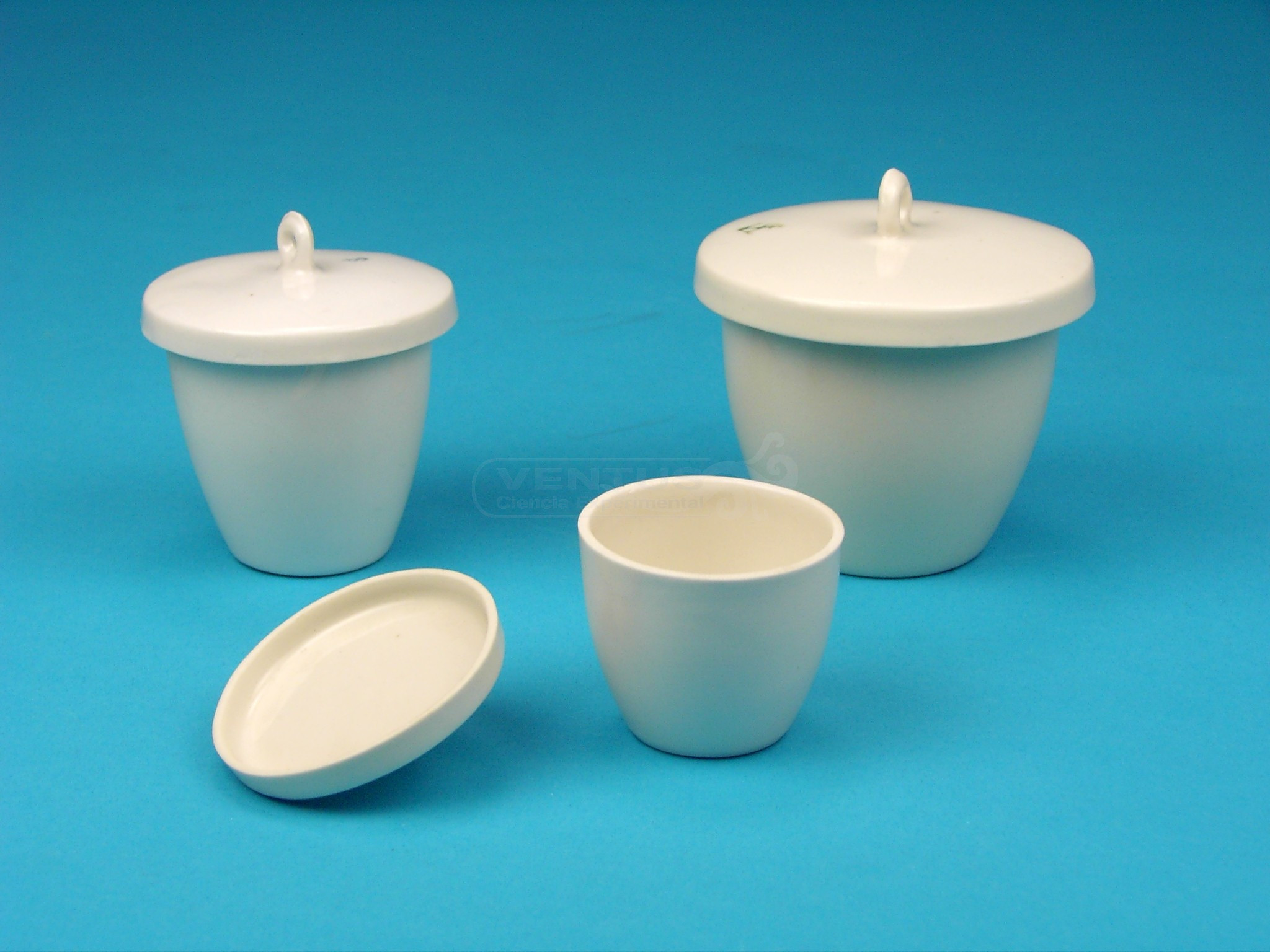 Crisol porcelana con tapa 30 ml, 42 mm Ø