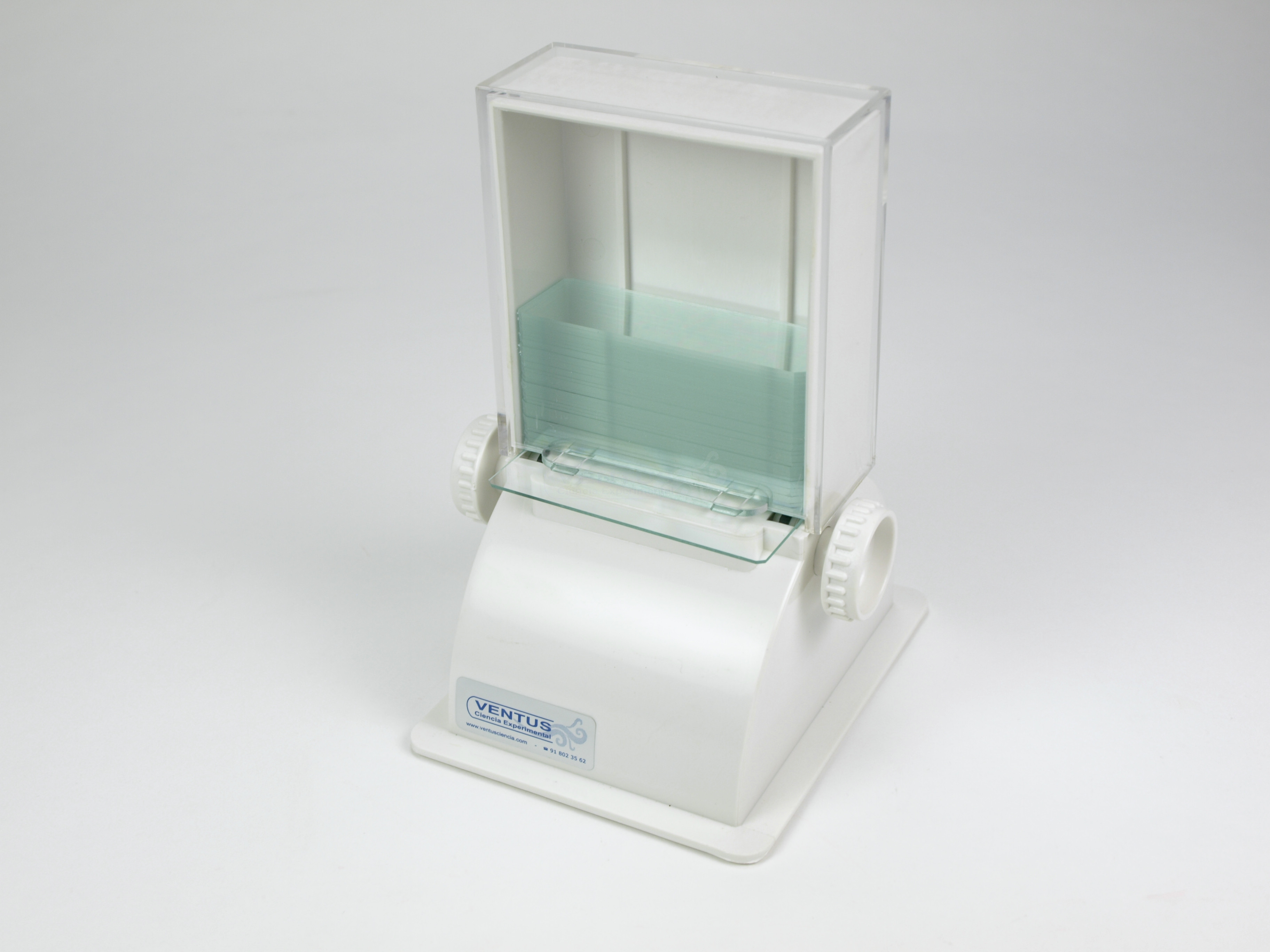 Dispensador de portaobjetos