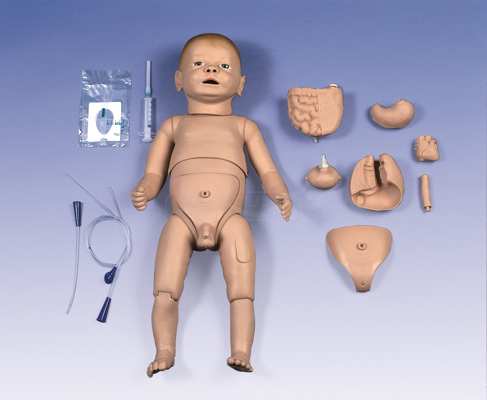 Maniquí bebé para cuidado del paciente