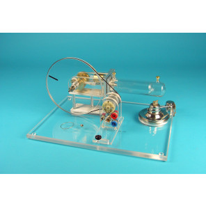 Motor Stirling de vidrio