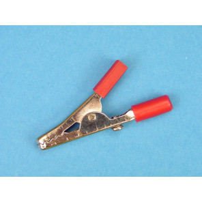 Pinza cocodrilo toma 4 mm roja (10x)