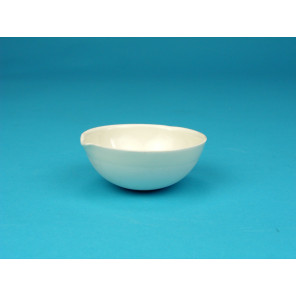 Cápsula porcelana fondo redondo, 110 mm Ø