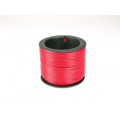 Rollo cable flexible rojo, 25m