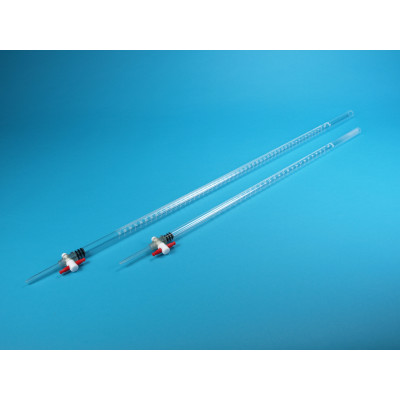 Bureta graduada PMMA con llave, 50 ml / 0,1 ml