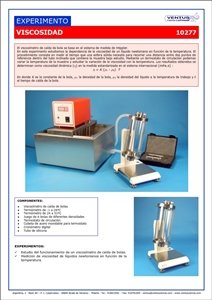 10277 Viscosidad con aparato de caida de bola