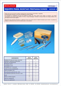 42312 EQUIPO PARA MONTAR PREPARACIONES MICROSCOPICAS