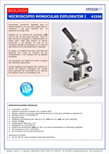 43308 MICROSCOPIO MONOCULAR LED EXPLORATOR I