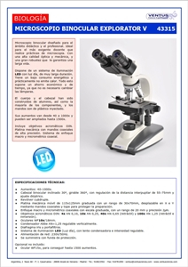 43315 MICROSCOPIO BINOCULAR LED EXPLORATOR V